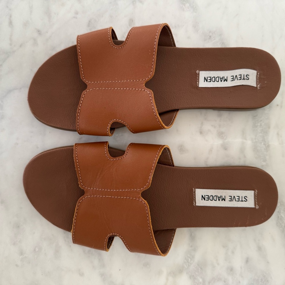 Steve Madden Brown Tan Sandals